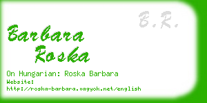 barbara roska business card